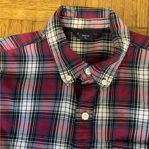 Button down plaid shirt for boys